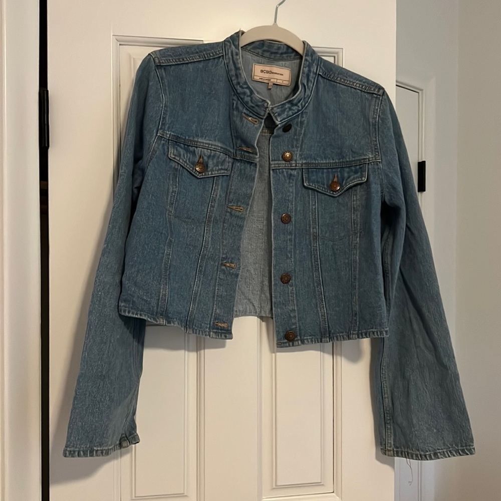 BCBG Denim Cropped Jacket